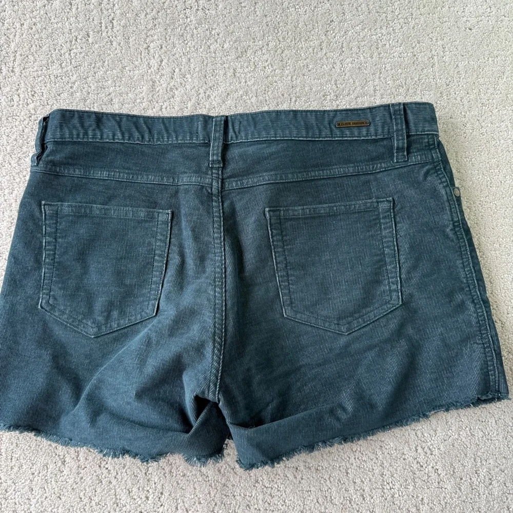 Carve Designs Oahu Cord Shorts Womens 8 Vintage Blue Raw Hem Corduroy 12544